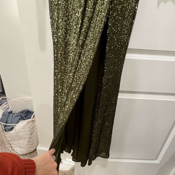 Ieena for Mac Duggal olive green style #26490 - Picture 6 of 10